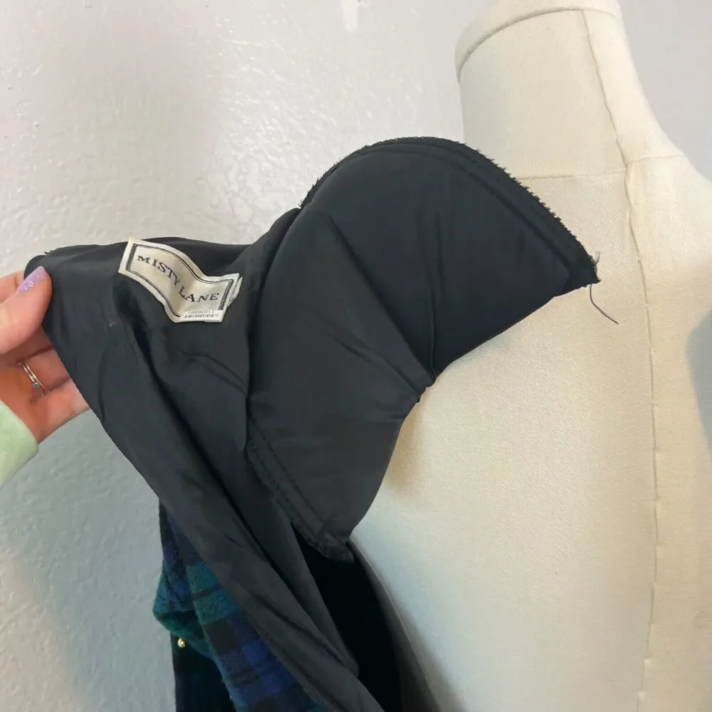VTG Dark Academia Dress Womens‎ 7/8 Tartan Plaid Schoolgirl Grunge Prep Minimal